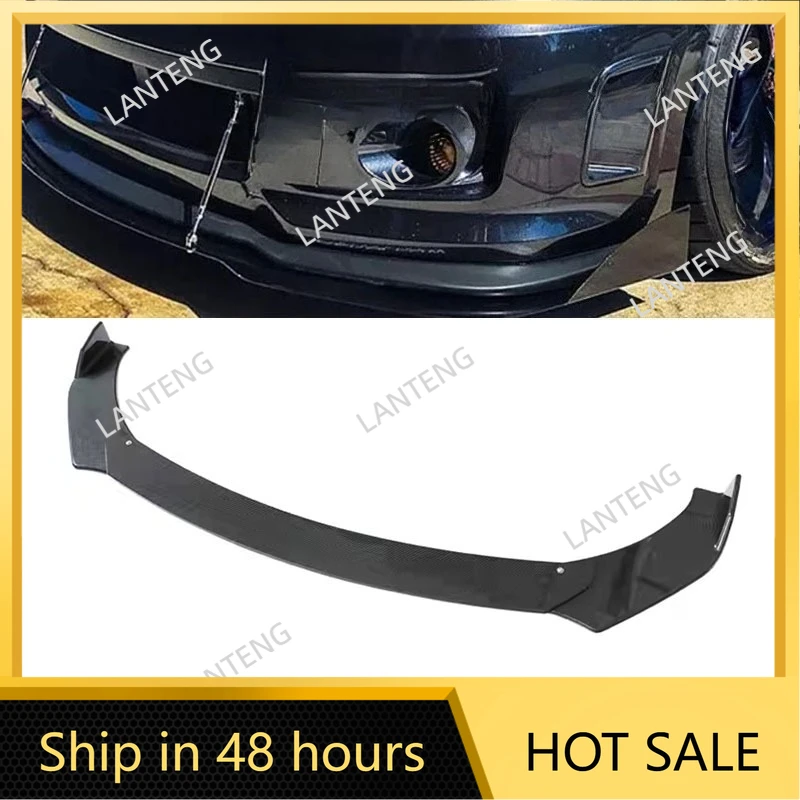 Car Front Bumper Lip For S-ubaru WRX STI Chin Spoiler Splitter Protection Side Corner Guard Exterior Parts Air Dams Black