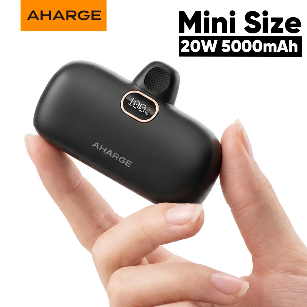 AHARGE Mini Power Bank 5000mAh PowerBank Fast Charging Portable Charger For iPhone 18 Duo Samsung Google Xiaomi External Battery