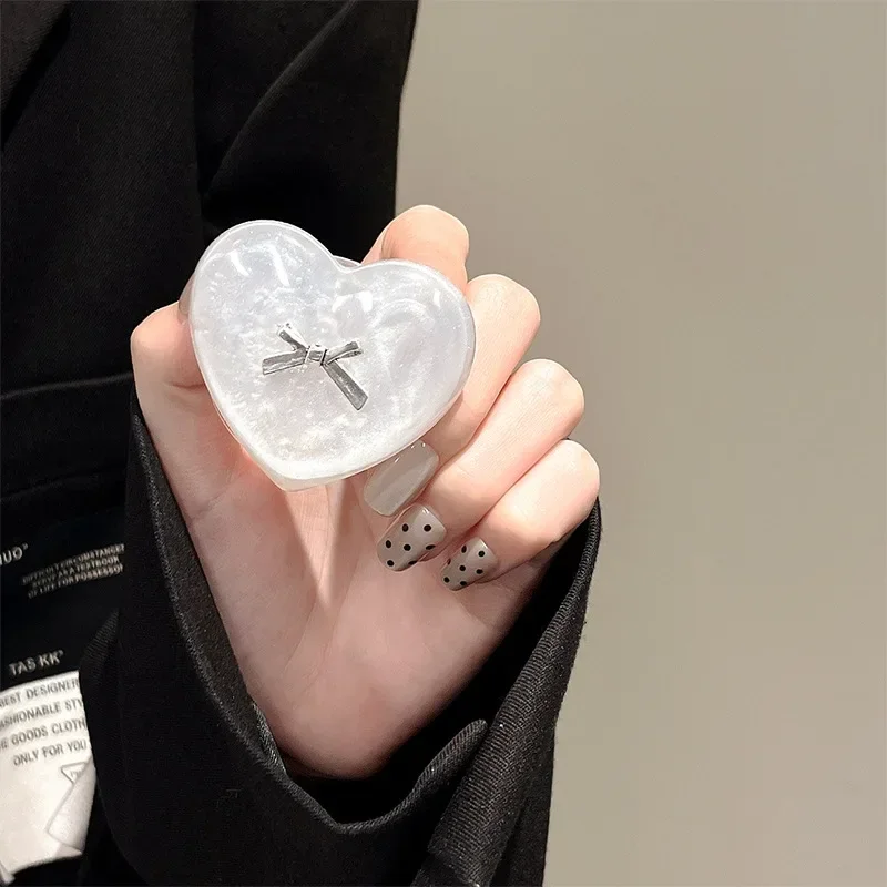 Fashion Ribbon Bowknot 3D Love Heart Phone Holder Foldable Grip Tok Universal Smart Tok For iPhone Samsung Socket Lazy Bracket