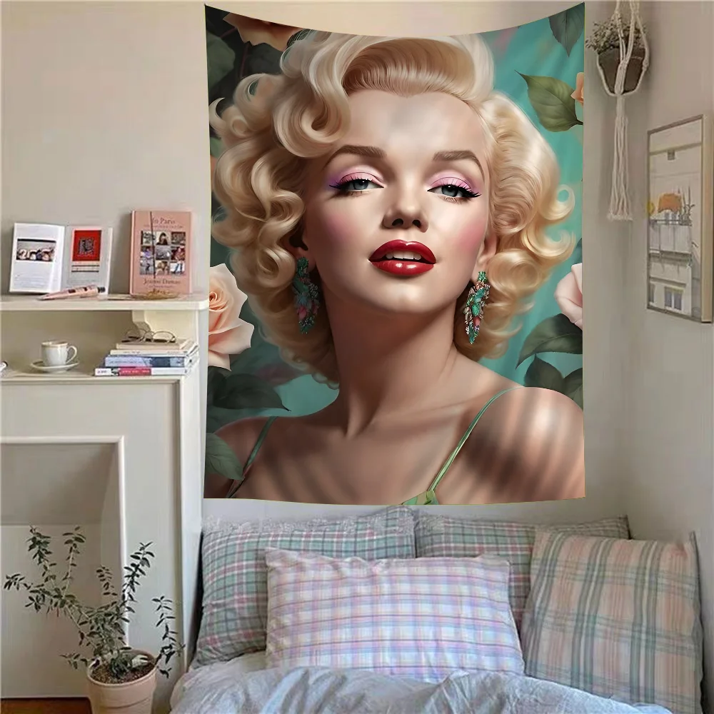 Marilyn Monroe Cartoon Tapestry Art Science Fiction Room Home Decor Wall Hanging Sheets