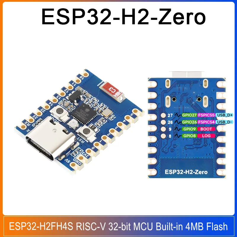 

1/5PCS ESP32-H2-Zero ESP32-H2 Mini Development Board With ESP32-H2FH4S RISC-V 32-bit MCU Built-in 4MB Flash USB Type-C