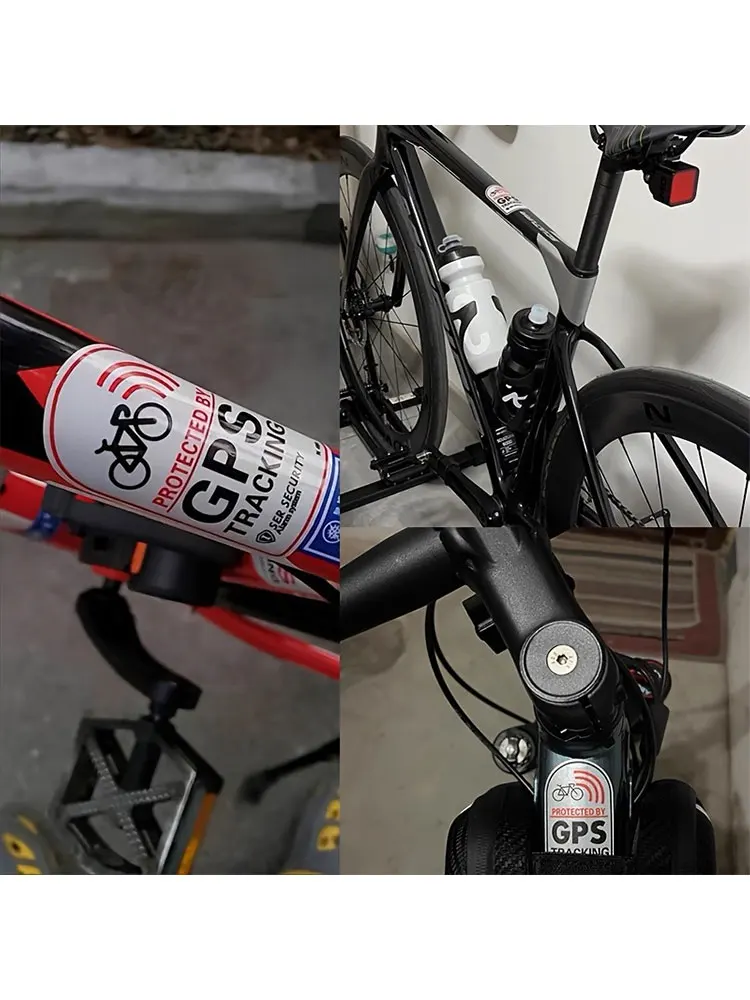 AliExpress NONE Vinyl WARNING Motorcycle Sticker Anti-Theft Decal Bicycle Bike Scooter Car Protected By GPS TRACKING Alarm Sticker Reflective