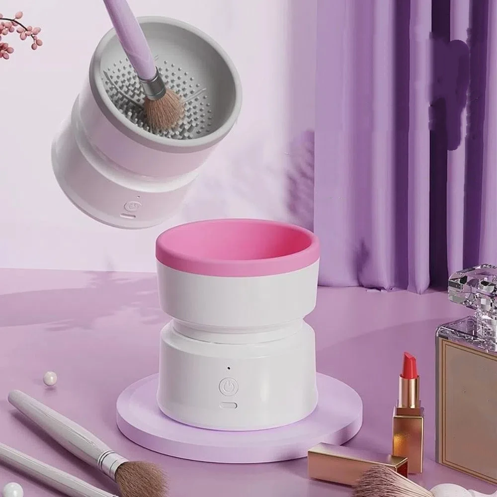 

Электрическая машина для чистки кистей для макияжа, портативная автоматическая ленивая чистящая кисть, инструмент, быстросохнущая силиконовая кисть, скребок