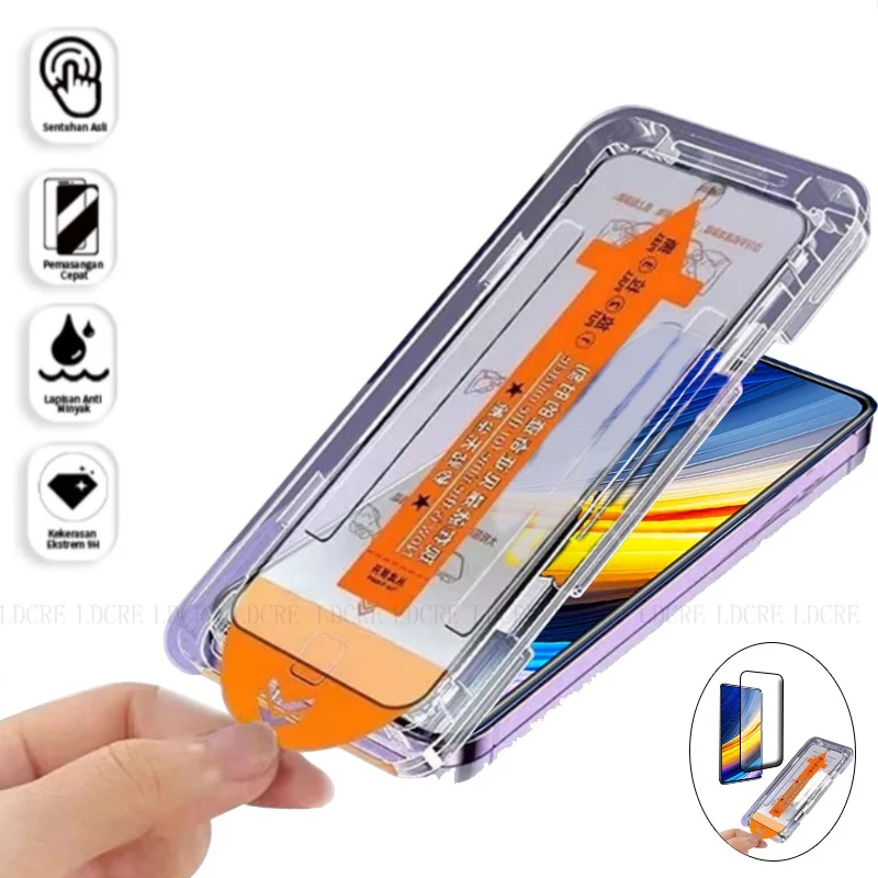 4/3/2/1Pcs Für Xiaomi Poco X3 Pro Glas Poco X3 Pro Gehärtetem Glas Schutzhülle staub Kostenlose Volle Kleber Screen Protector Poco X3 Pro