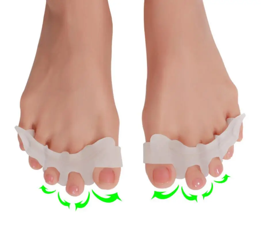 Toe Separator Silicone Soft Hallux Valgus Protector Divider Bunion Orthopedic Adjuster Foot Care Alleviate Pain Safe Repeat Use