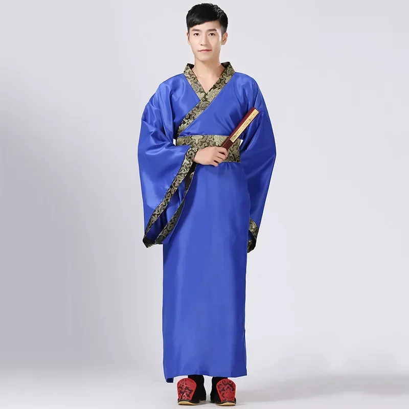 

2026 Men's Hanfu Official Costume For Han Dynasty Noblemen Scholars Straight Deep Dress Pleated Skirt