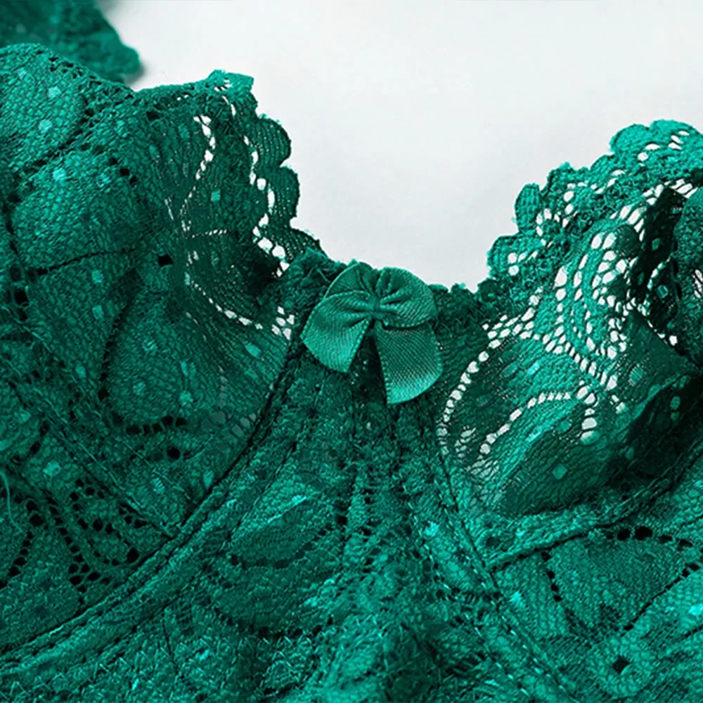 BCHRAYIUP Sutiã feminino sexy de renda com armação, suporte acolchoado fino, push up, sutiã diário 36 38 40 42 44 46 C D E F