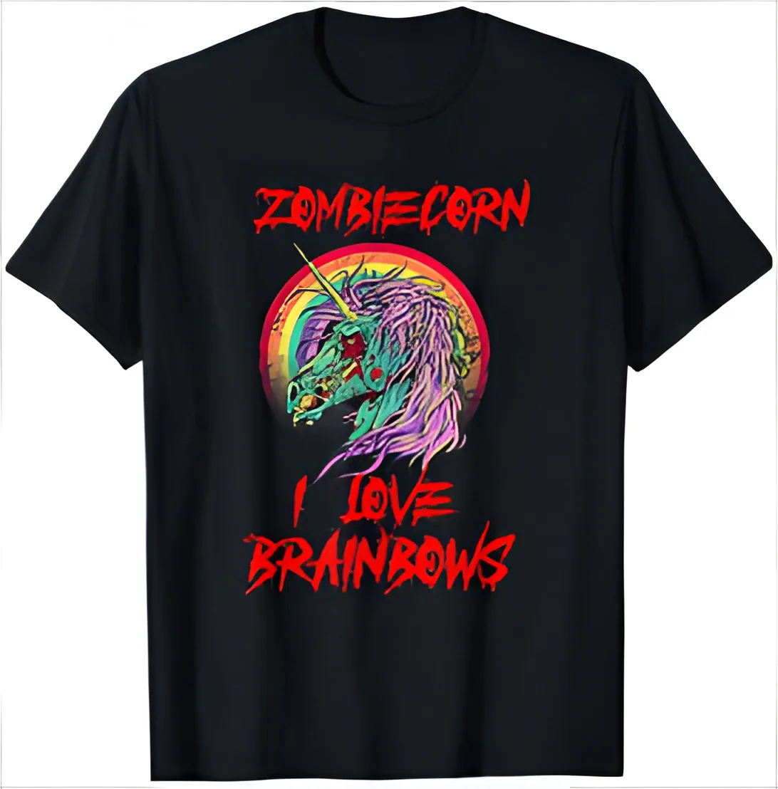 Zombiecorn Zombie Unicorn Brainbows Halloween T-Shirt