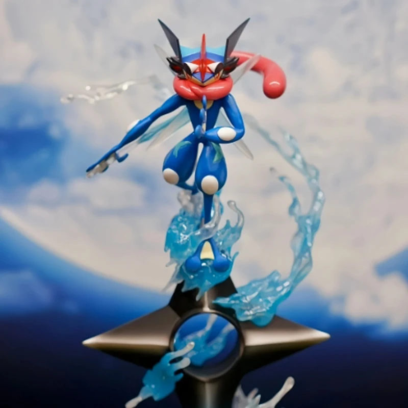 Pokemon greninja anime figura jogando faca 20cm estatueta de ação estátua pvc coleção modelo boneca mesa decoração brinquedo presentes do miúdo