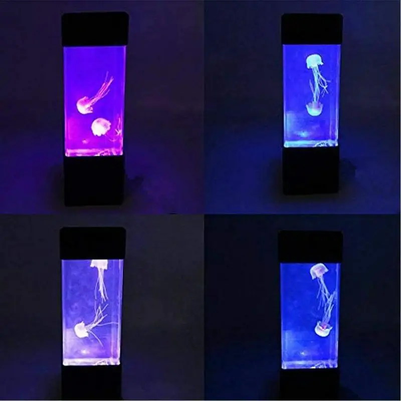 Luz LED para tanque de medusas, lámpara de mesa para tanque de medusas, luz que cambia de Color, lámpara de medusas animada, baile a la