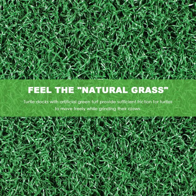 Lawn Turtle Basking Platform Turtle Resting Basking Platform, Simulation Grass Turtle Ramp für Turtle Tank, Reptile M-A51M