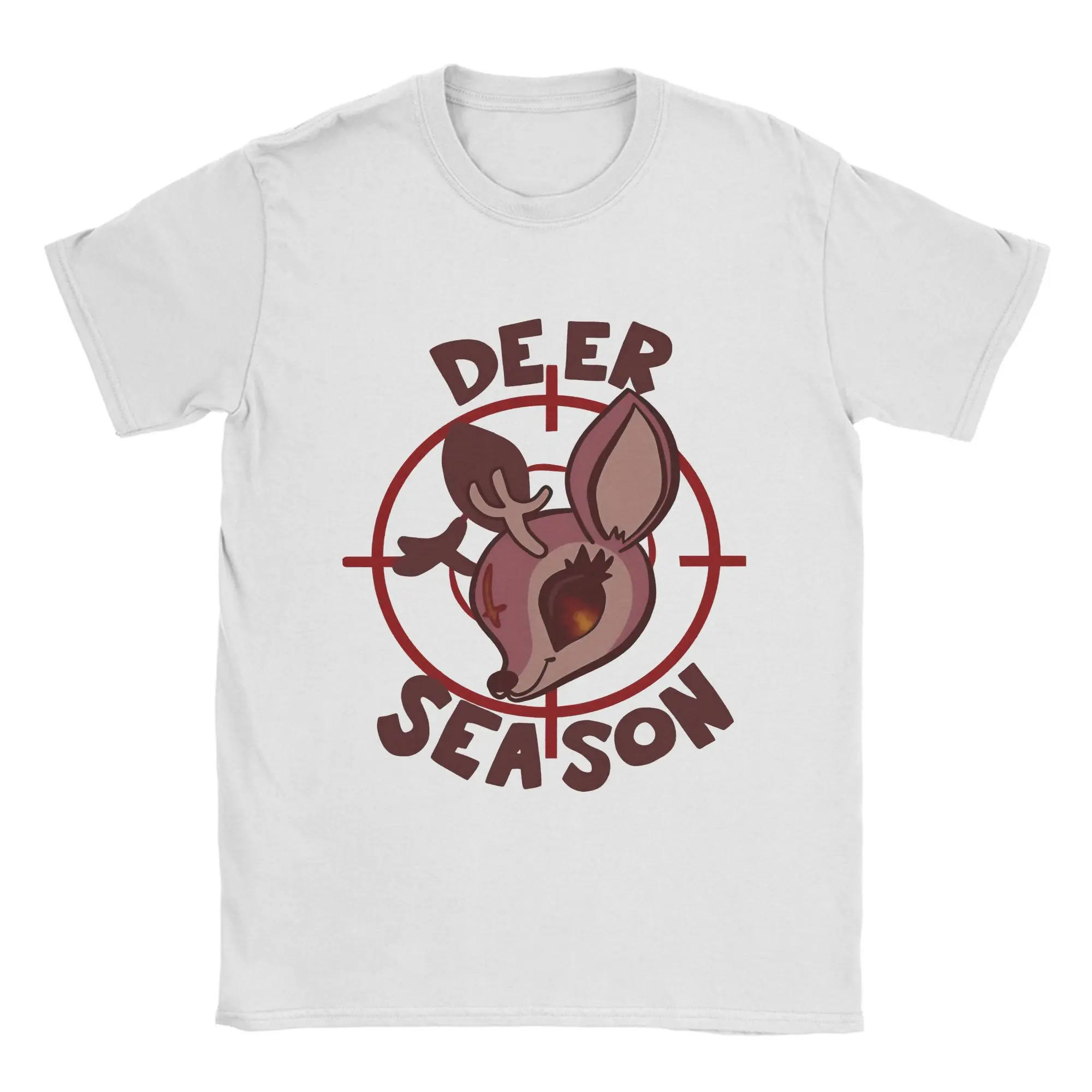 Lucifer Deer Season  T-Shirt Men H-Hazbins Hotels Fashion 100% Cotton Tee Shirt Crewneck Short Sleeve T Shirt Gift Idea Clothes