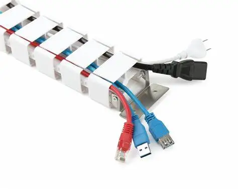 ISRTAO الأبيض كابل العمود الفقري السفلي منظم الكابلات كابل العمود الفقري سلك العمود الفقري كابل كم محطة العمل تنظيف الأنابيب قناة