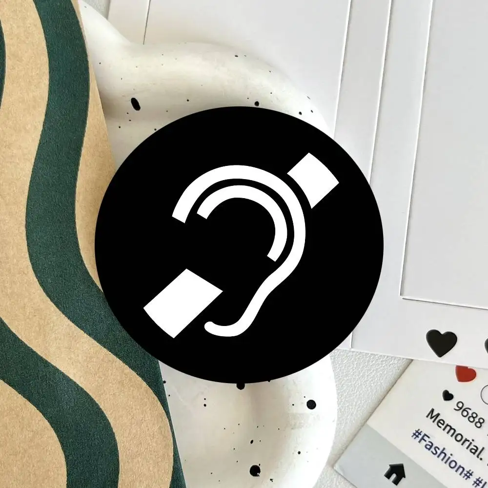 International Deaf And Hoh Symbol Round Badges Can Be Used To Decorate Clothes And Backpack Pins