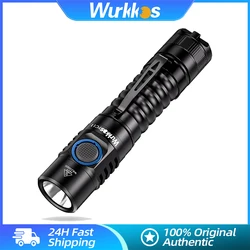 Wurkkos FC11 Black EDC Flashlight 1300LM Rechargeable Lamp 18650 IPX-7 Waterproof LH351D LED Magnetic Portable Torch for Hiking