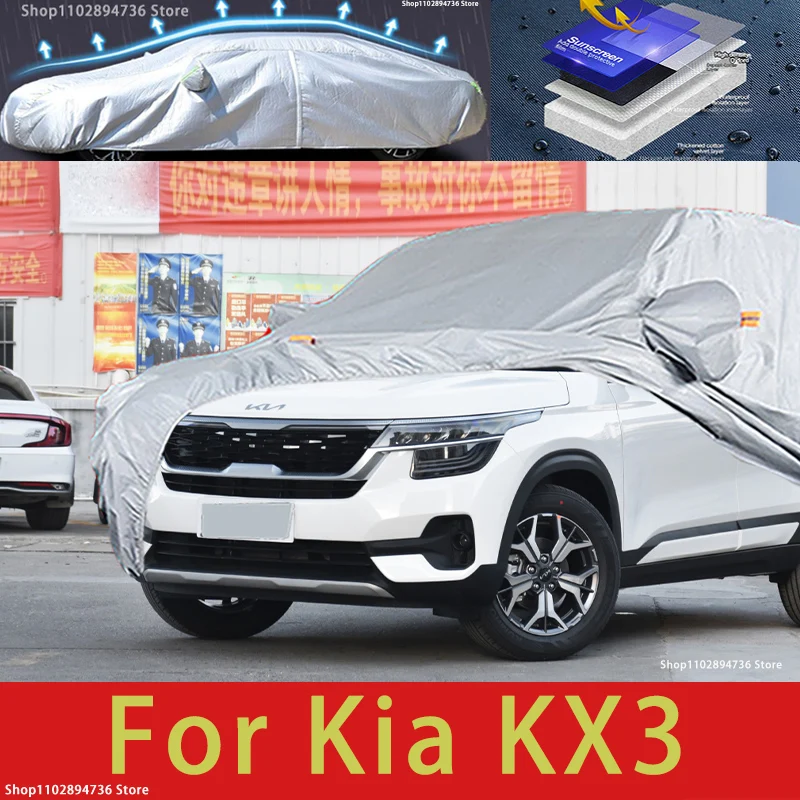 

For KIA KX3 Outdoor Protection Full Car Cover Snow Covers Sunshade Waterproof Dustproof Exterior Car accessories