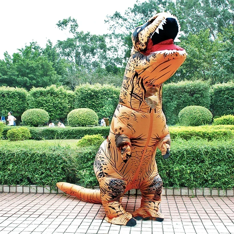 Erwachsene Kinder T-Rex Dinosaurier aufblasbare Kostüme Purim Halloween Weihnachten Maskottchen Anime Party Cosplay Kostüm Kleid Kostüme