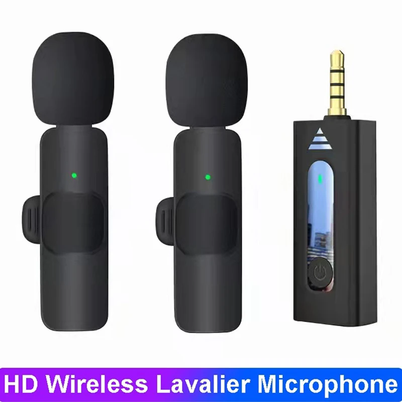 Wireless 3.5mm Lavalier Microphone Intelligent Noise Reduction Mic for Camera Speaker Computer Live Broadcast Recording Mic