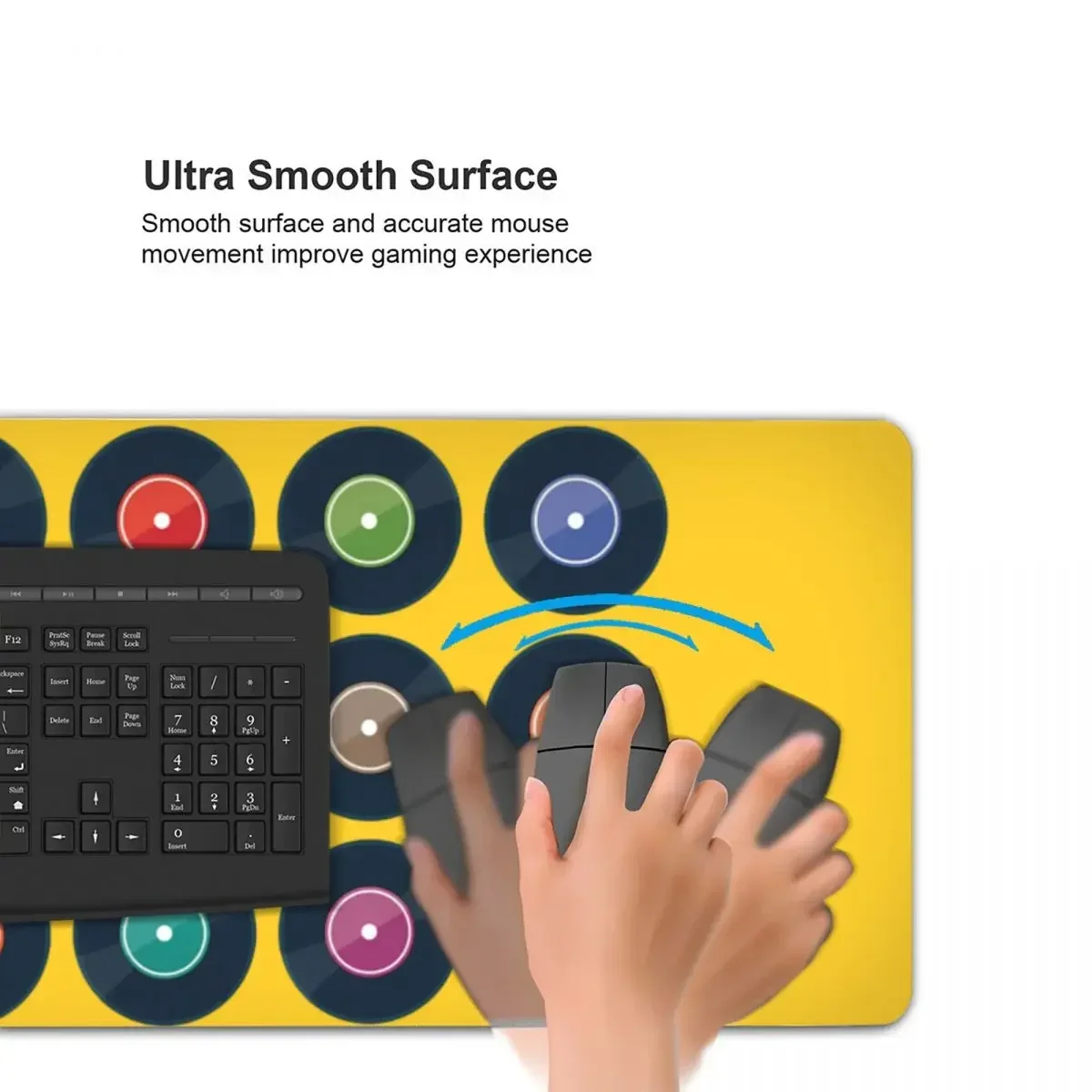 Coleção de discos de vinil grande mouse pad teclado do computador mouse tapete gamer pc portátil tapete de mesa acessórios de escritório tapetes de mesa