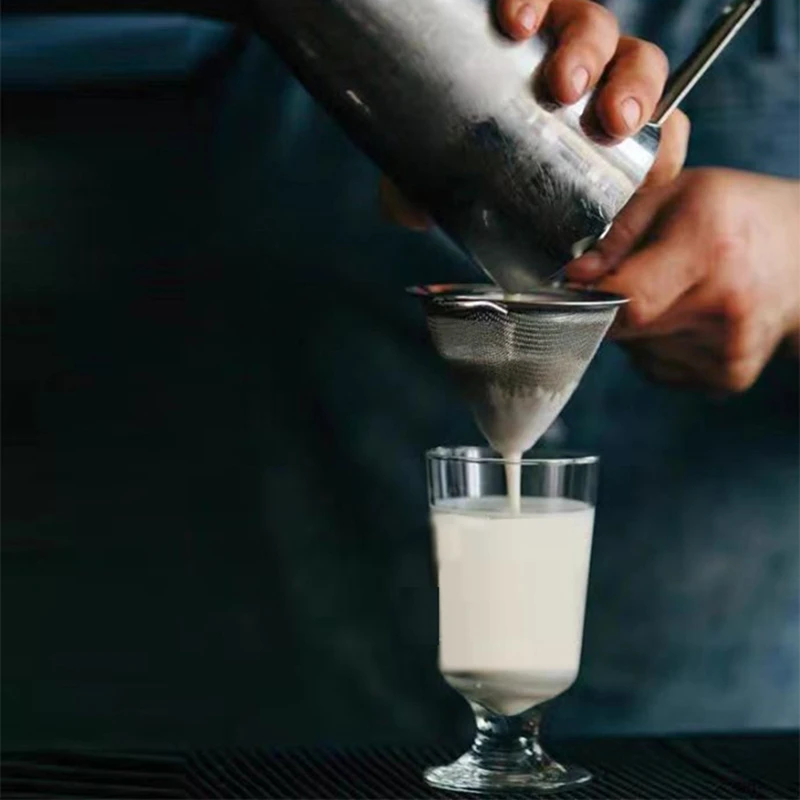 Fine Mesh Cocktail Strainer Deep Bottom Double Layer Strainer Triangular Cone Strainer Strainer Powder Sieve Colander