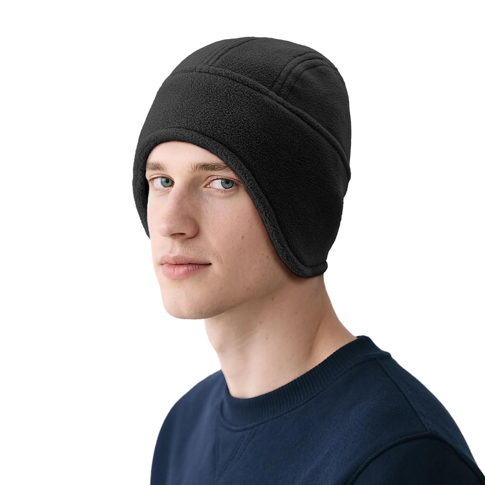 

Fleece Ear Warmer Hat Polar Fleece Thermal Headwear for Skiing Cycling Running Motorcycle Outdoor Winter Sports Head Protection