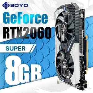 SOYO RTX2060 Memori SUPER 8G GDDR6 DP DVI PCIE3.0x16 yang Kompatibel dengan HDMI 256Bit untuk Komputer Desktop 8 penjualan terbaik rtx 2060 8gb - №