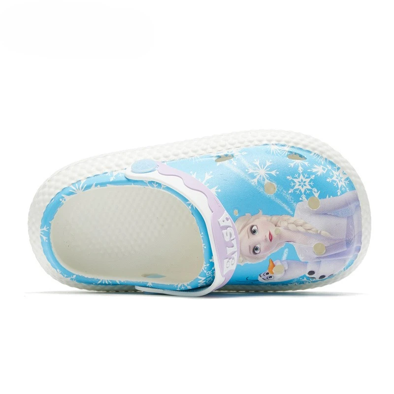 Disney Princess Elsa sandali scarpe estate donna Frozen EVA suola morbida sandali stampati pantofole Disney scarpe da spiaggia taglia 17-22