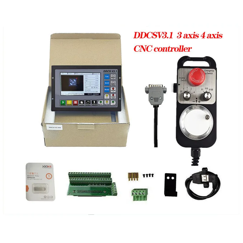 Offline CNC kit DDCSV3.1 MPG Standalone Motion Controller Offline Controller supports 3-axis/4-axis USB CNC controller interface