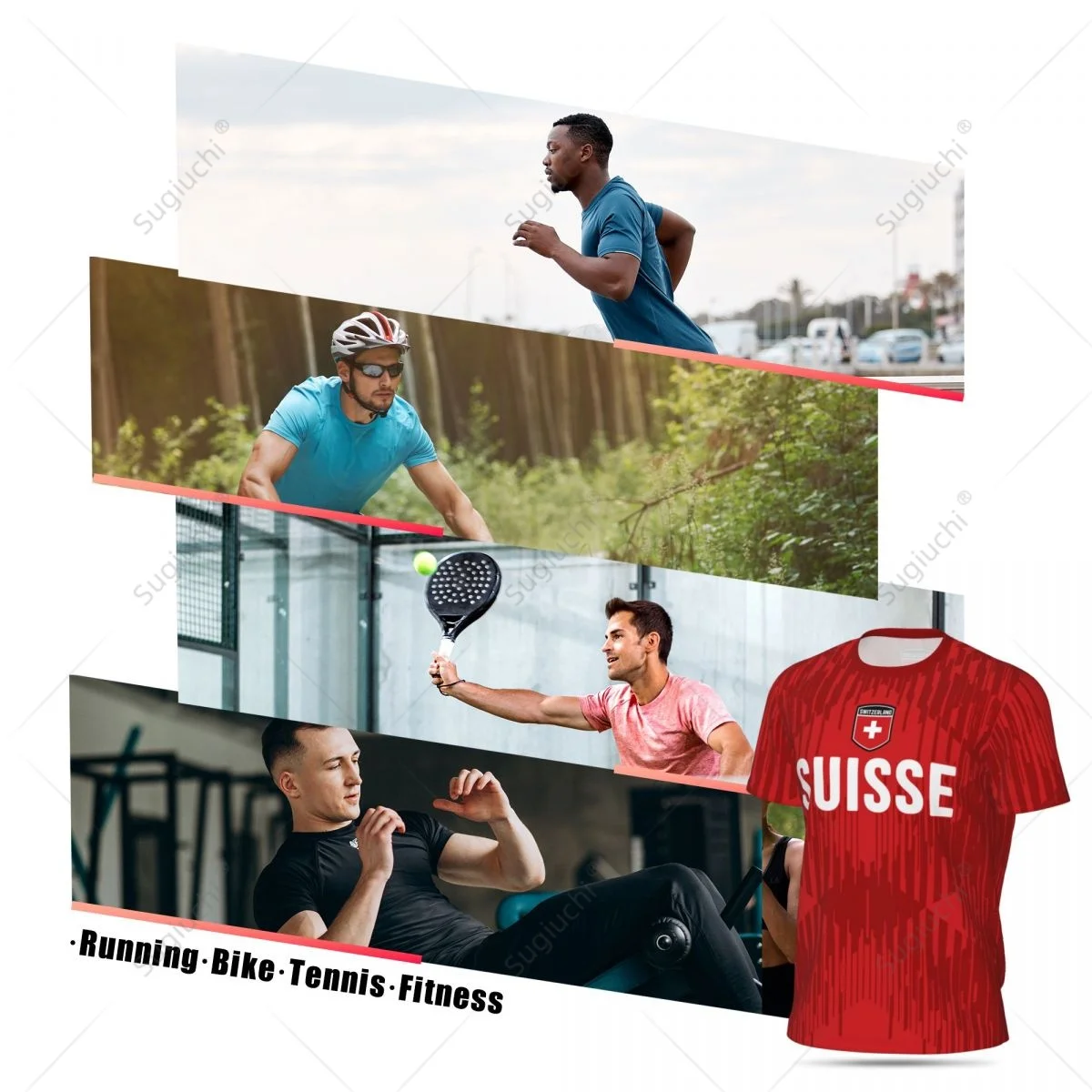 Camiseta Unisex con estampado 3D de la bandera Suisse de Suiza, camiseta de malla para fanáticos para correr, bicicleta, fútbol, tenis, Fitness, deportes únicos