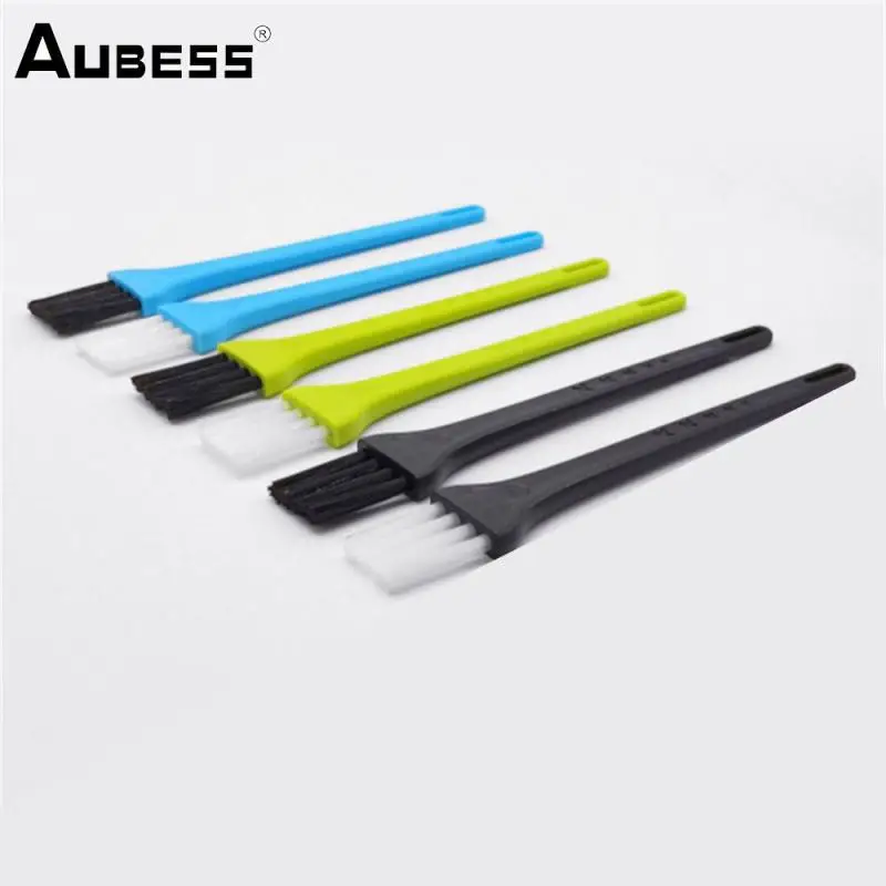 Cepillo de cerdas suaves de plástico para máquina de café, utensilio de limpieza para teclado de ordenador, machacador de ajo, pequeño