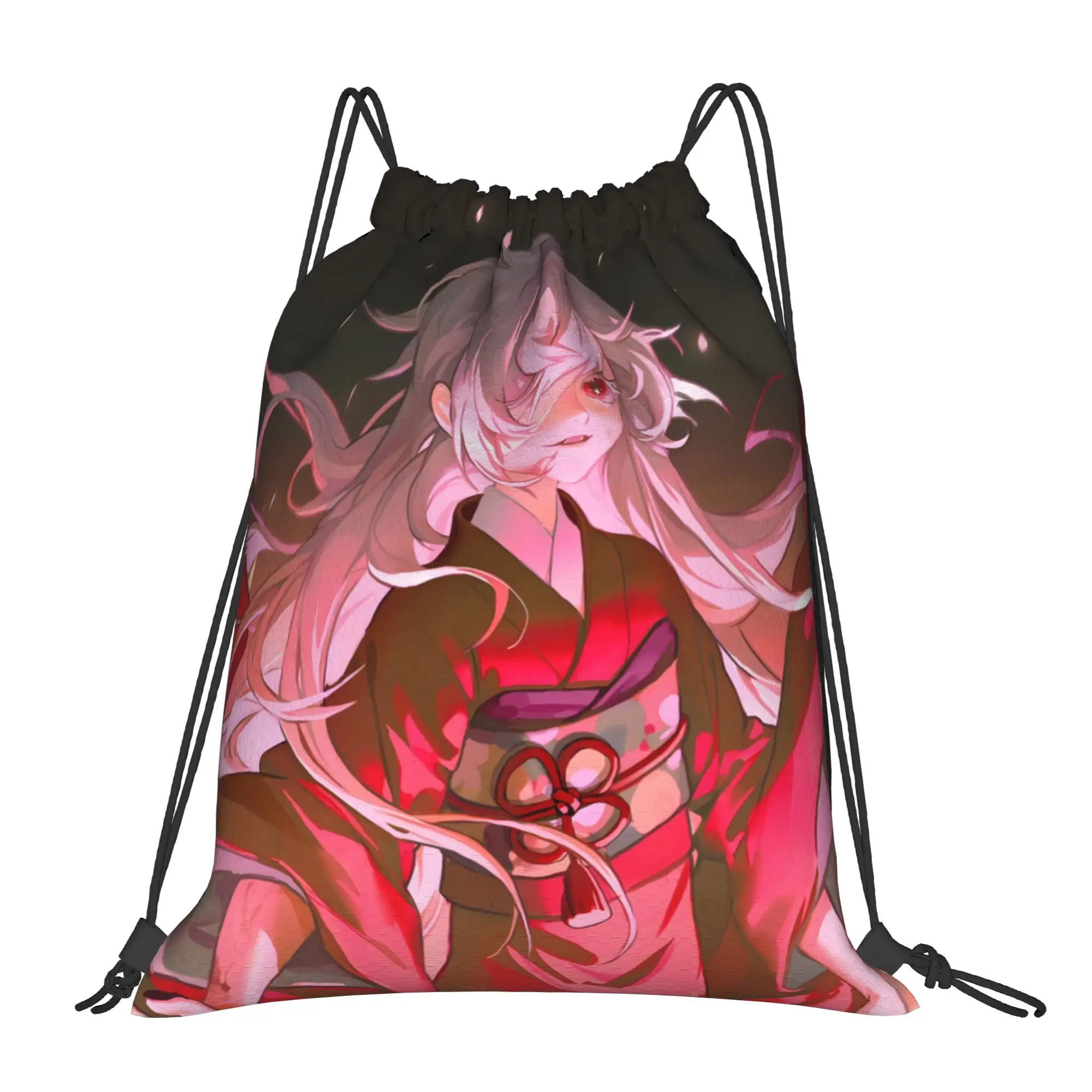 1 pc Ushio Kigurumi Summer Time Rendering Kawaii Drawstring Bags Gym Shoe Clothes Storage Multi-function Teen Portable