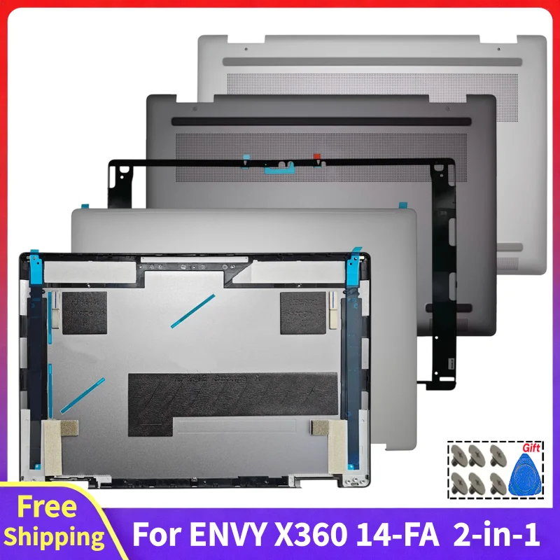 For ENVY X360 14-FA 14-FC 2-in-1 TPN-C173 Replace Laptop LCD Back Cover Rear Lid Top Case Front Bezel Bottom Case Computer Parts
