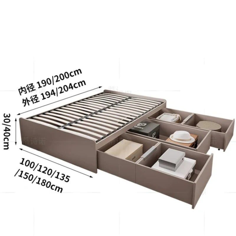 Pull Out Drawers Tatami Beds Luxury Italian Cute Grey Tatami Beds Space Saving New Chinese Style Cama De Casal Furniture Home