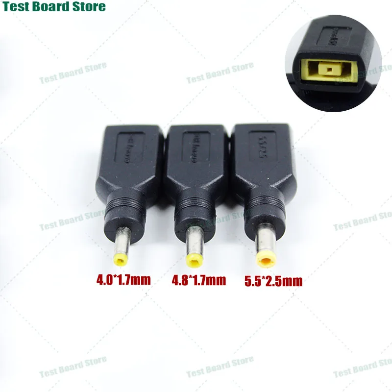 1Pcs laptop power plug square female plug to DC5.5 * 2.5/4.0 * 1.7/4.8 * 1.7 power adapter connector converter for ASUS Lenovo