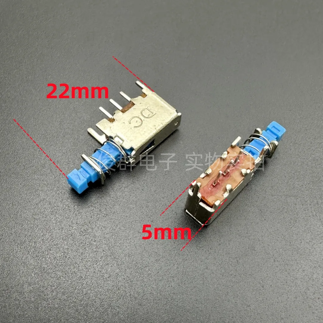 20 قطعة/مفتاح مفتاح مستقيم بدون قفل ذاتي المرونة 6 دبوس مفتاح انتعاش مفتاح مكبر للصوت زر الهيكل A04 أزرق