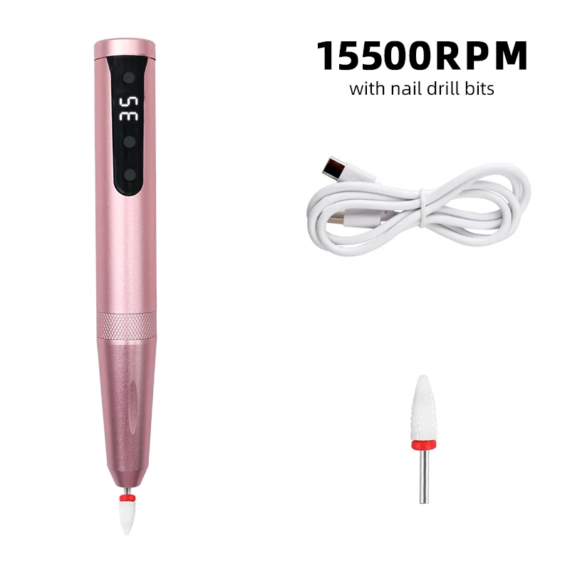 بدلة أظافر باديكير لاسلكية قابلة لإعادة الشحن لأطراف أظافر جل الأكريليك، أداة العناية باليدين والقدم لحفر الأظافر للأظافر السميكة #6