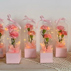 1Pc Transparent Rose Flower Box Plastic Cake Packaging Florist Wrapping Boxes DIY Wedding Valentine's Day Gift