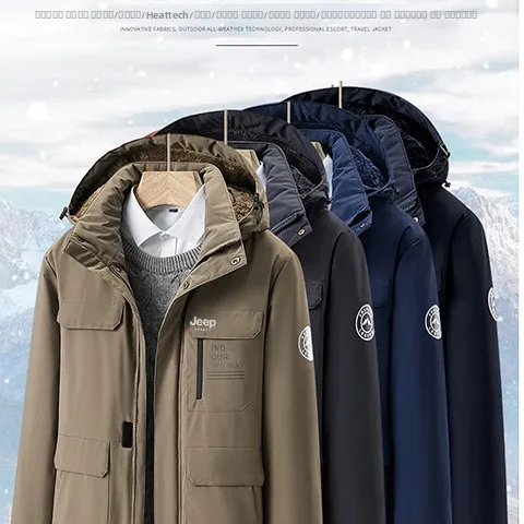 

Men's Fce Lined Cotton Jaet 2024 New Winter Workwear Windproof Multi ket Regular Fit Classic Sle Tee Acetate Fiber