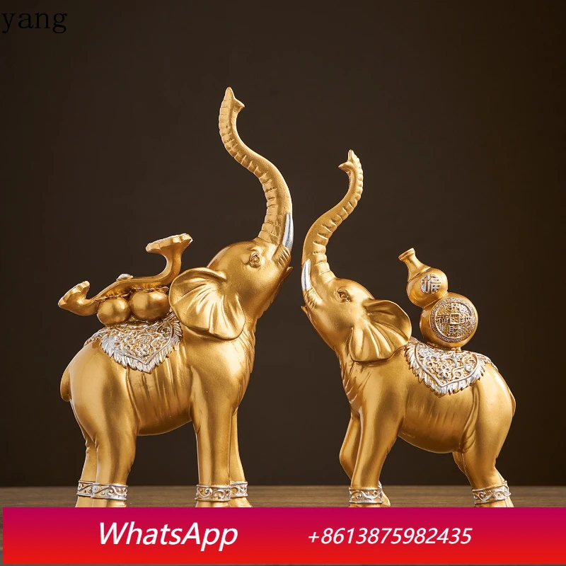 

LMM elephant ornament living room TV cabinet wine cabinet light luxury high-end office artwork