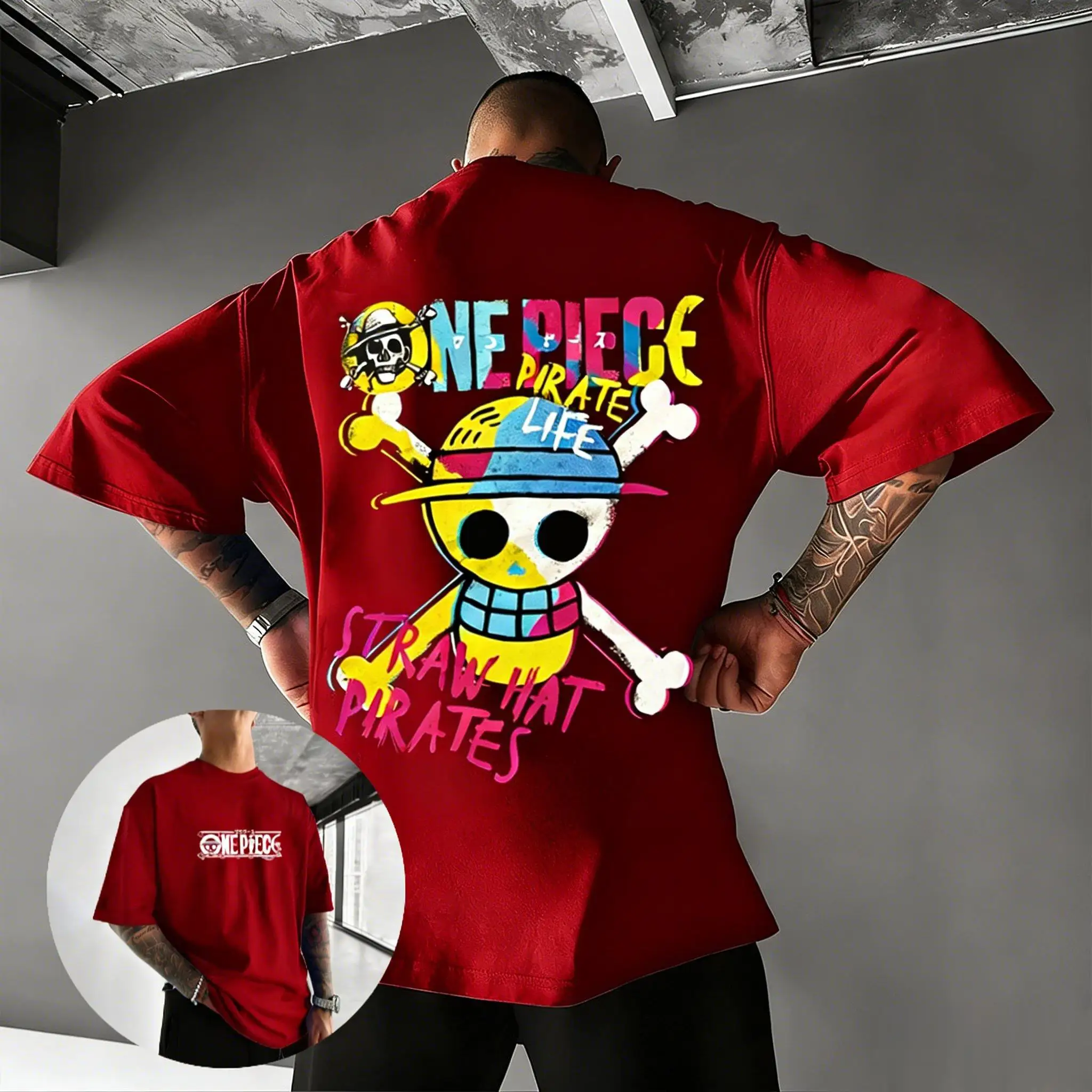 

Unisex One Piece Anime Skull T Shirt Men Women 2026 Summer Cotton Short Sleeve Tee Cartoon Graphic Top Streetwear Casual Cosplay