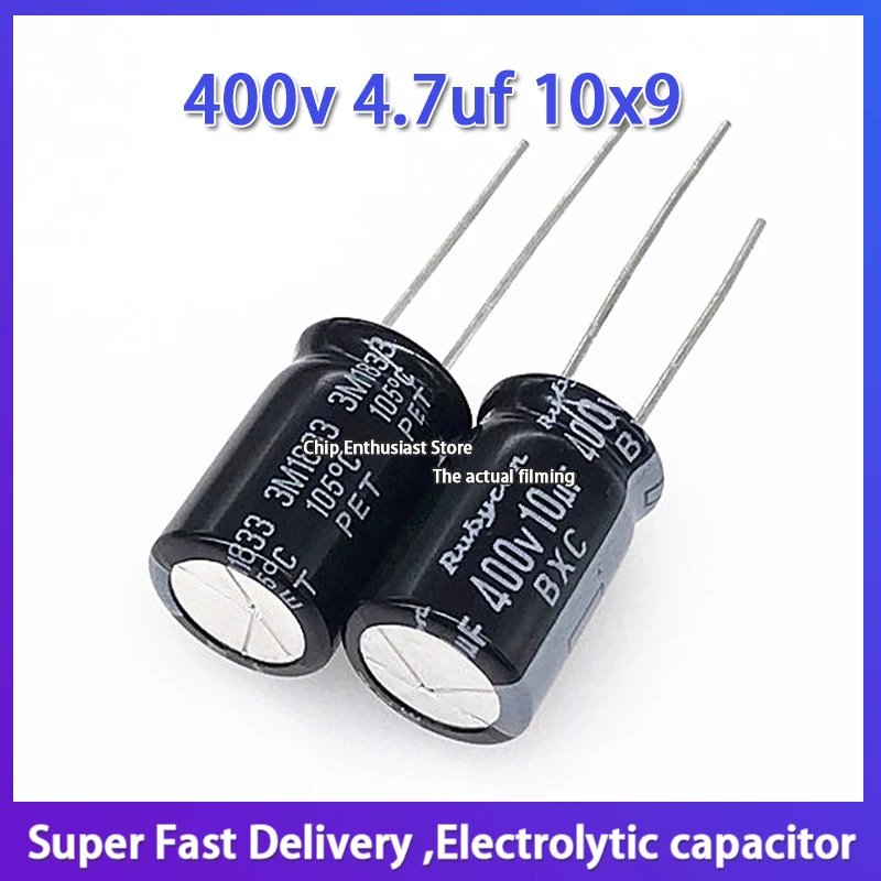 

10pcs Rubycon imported electrolytic capacitor 400v 10uf 10x16 new ruby bxc 10uF / 400V