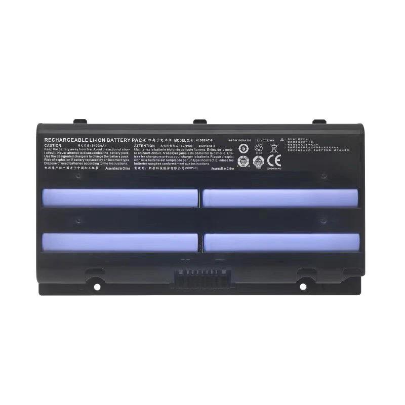 

N150BAT-6 Аккумулятор для ноутбука Clevo N155SD N150SD N170SD Hasee Z6, Z6 S2, Z6-I78154R2, Z6-I78172S1 SCHENKER XMG A505 11,1 В 62 Втч