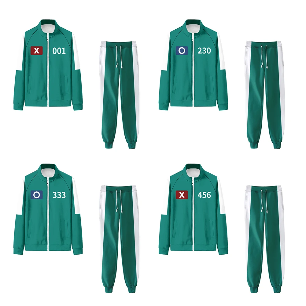 Calamari Game TrackSuit Outfits Player Number 001 230 333 456 Uniform Party Clothes Adult Player Costume