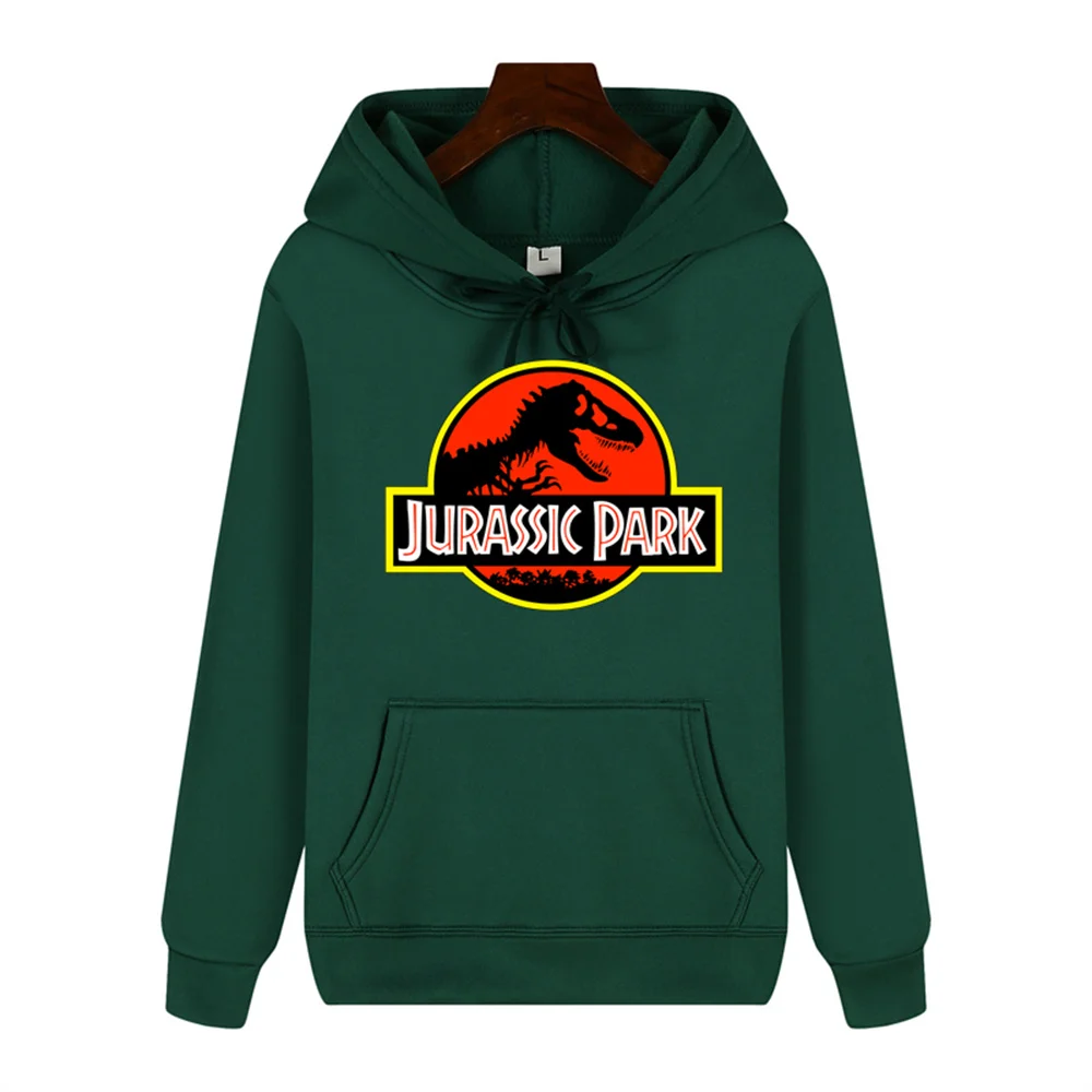 Jurassic Park Personality print Autumn/Winter Comfort soft thickened men\'s high quality casual fashion warm street hoodie