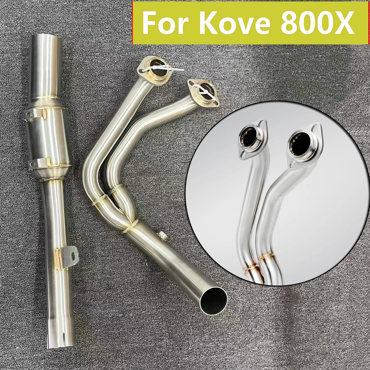 

Motorcycle Exhaust For Kove 800X Adventure RALLY ProEscape Moto Front Link Pipe fit Original Muffler Slip On 2023 -2024
