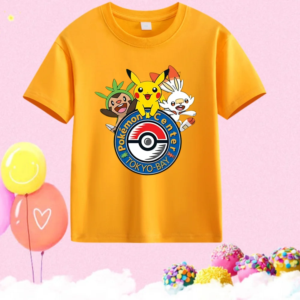 

New Summer Boy Girl Anime Clothing Pullovers Tops 100% Cotton Round Neck Short Sleeve Kid T-Shirt Child Comfortable Cartoon Tees