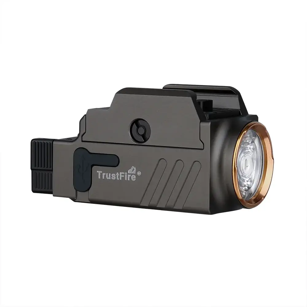 Trustfire-GM23 Arma tática lanterna LED, Mini luz, Compact USB recarregável, Quick Release Torch Lamp, Gl0ck, 800 Lumen