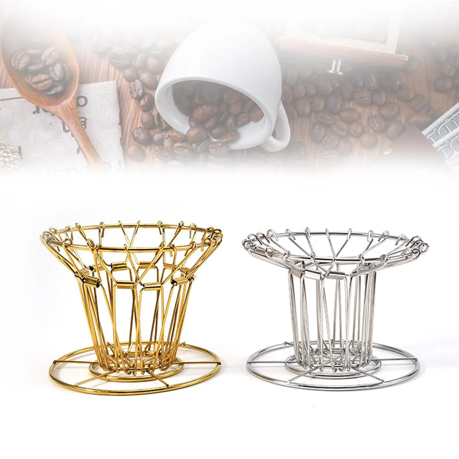 Suporte dobrável para copo de filtro de gotejador de café, para viagens, camping, passeios, uso doméstico