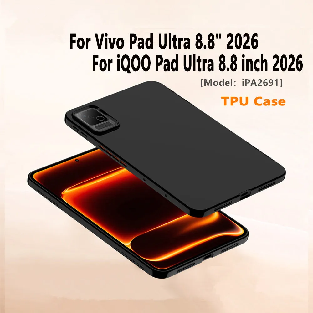 For iQOO Pad Ultra 2026 Case 8.8 inch iPA2691 Anti-drop Soft Silicone Cover Airbag Funda for Vivo Pad Ultra 8.8"TPU Tablet Cases