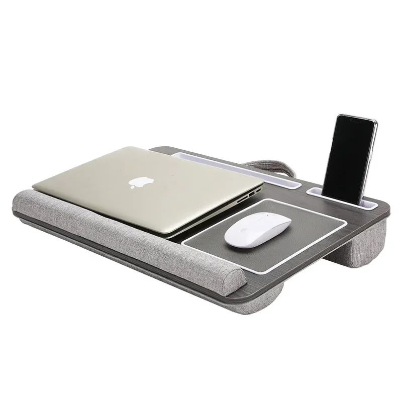 متعددة الوظائف مكتب لاب توب مكتب سرير طاولة كمبيوتر صغيرة مع مقبض مكاتب الكمبيوتر وسادة ناعمة